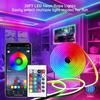 5V USB RGB Neon LED Strip Lights Waterproof Flexible Rope Lamp with APP Bluetooth Remote Control for Bedroom Gaming Room Decor