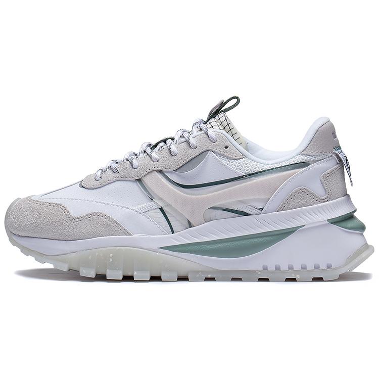 New LiNing Fangyuan EVO Low Top Sports Casual Shoes Women's White Gray AGCS164-3