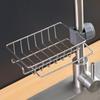 1pcs Stainless Steel Kitchen Sink Faucet Storage Racks Bathroom Adjustable Rag Sponge Draining Rack Shelves