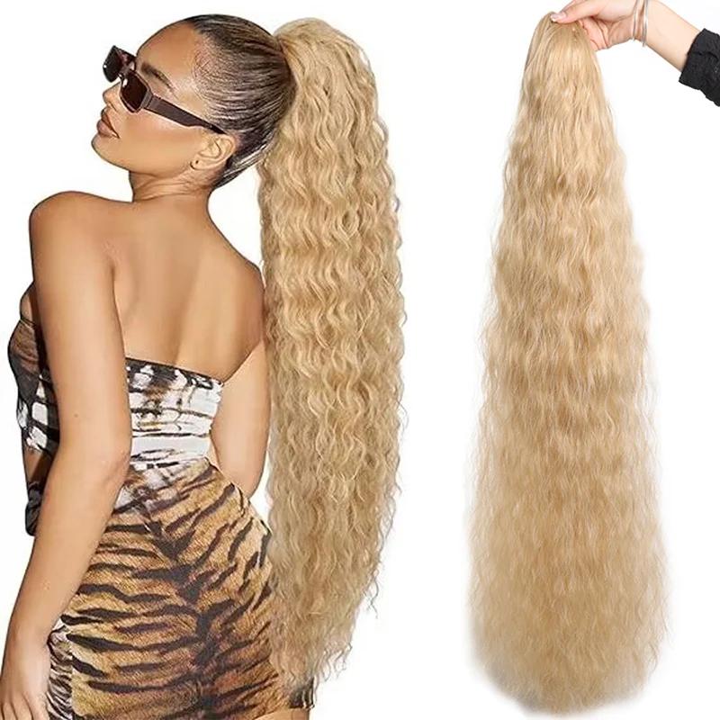 

Кудрявые волнистые накладные волосы для женщин, 36 дюймов, легкие длинные синтетические волосы, для повседневной носки, фестивалей, вечеринок 36inch