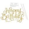 Happy Birthday Candle Party Cake Topper Supplies Decoration GOLD &SILVER SET