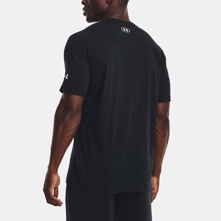 Under Armour Project Rock Brahma Bull Graphic Print Crew Neck Short Sleeve T-Shirt Men Tops Black 1361733-003