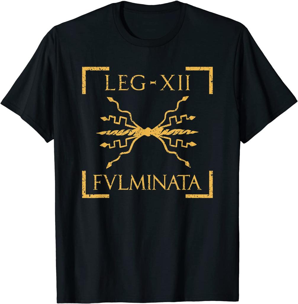Legio XII Fulminata Emblema del Fulmine Legione Romana T-Shirt Estiva Cotone Girocollo Manica Corta T-Shirt da Uomo Nuova S3XL