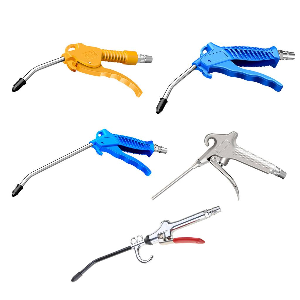 Luftpistol Høy Strømning Luftblåsepistol for Kompressor med Vinklet Bøyd Dyse Blåsesprøyteverktøy Støvblåser