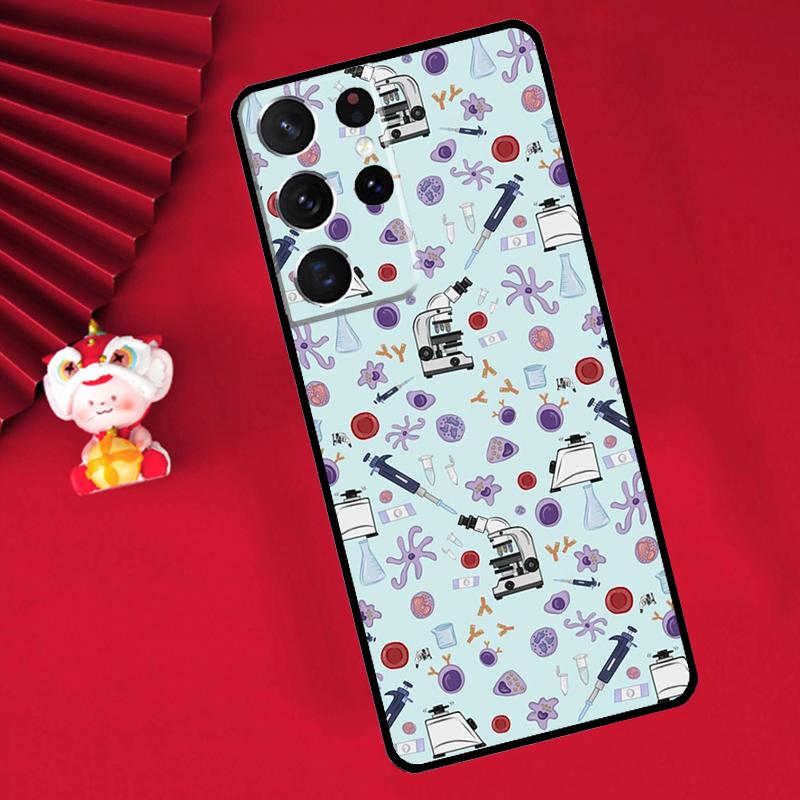 

Science Biology Laboratory Case For Samsung Galaxy S25 Ultra S21 S22 S20 S23 S24 Ultra Plus S9 S10 S25 FE Cover Funda Galaxy S24 FE