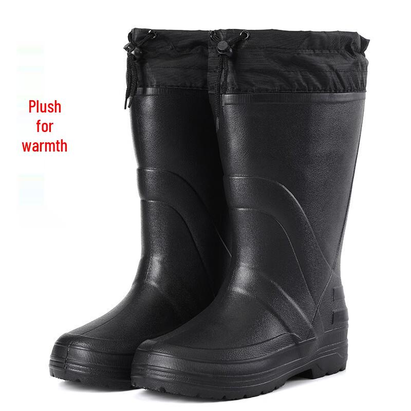 Men s Fleece-Lined High-Top EVA Safety Rain Boots