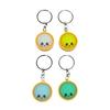 Stress Relief Keychain, with Steamed Bun Pendant, Fidget Clicker with Tactile Feedback Design, Anxiety Relief Toy for Office And Study