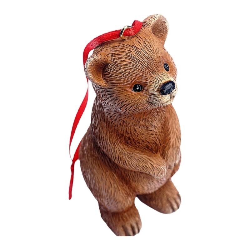 Lovely Bear Suspended Decoration For Deck Porch Environmental Friendly Rosin Handbuilt Decoration