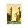 Vintage Travel Posters Middle Earth Lothlorien Mordor Illustration Prints Landscape Fantasy Literature Art Wall Pictures Decor No Frame