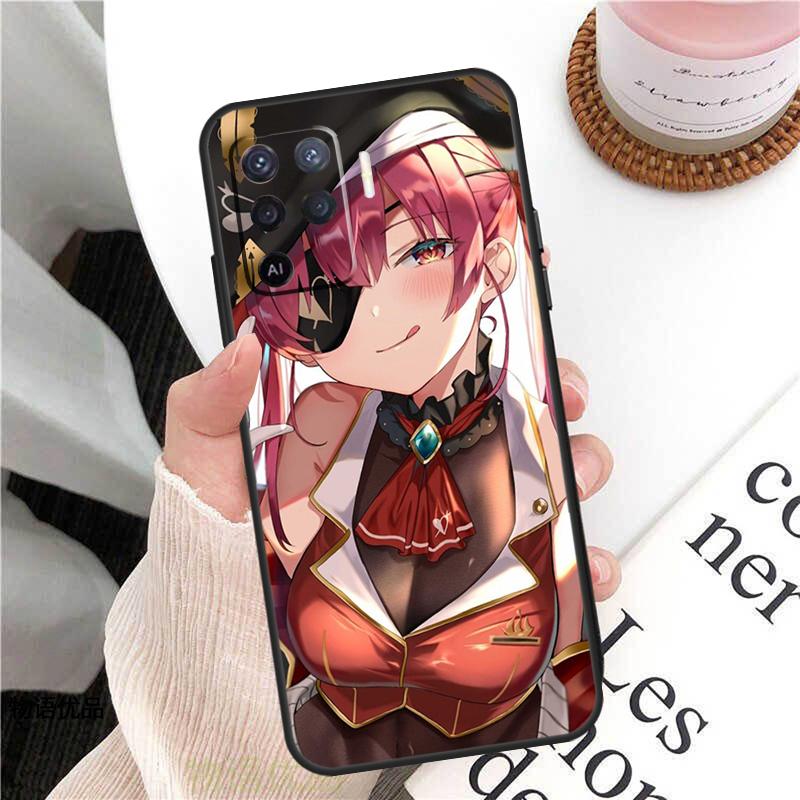 Houshou Marine Hololive Case For Oppo A78 A54 A74 A94 A17 A57 A77 A76 A16 A96 A18 A60 A80 A40 A38 A58 A98 A15 A5 Pro