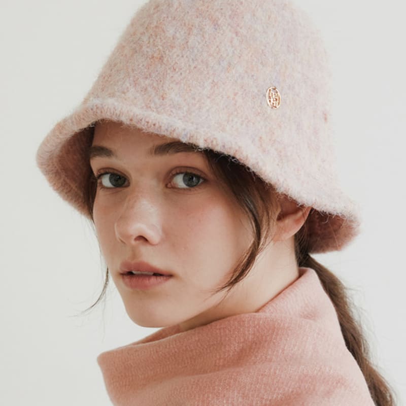 халден шерстяная мохнатая панама (C039_розовый) pink