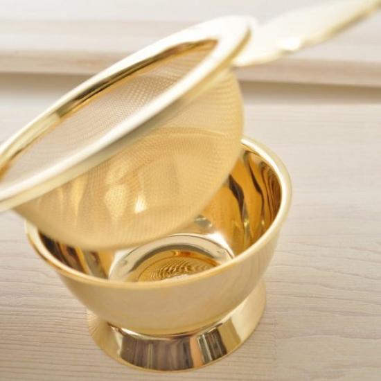 Takakuwa Metal Angel Tea Strainer, Gold