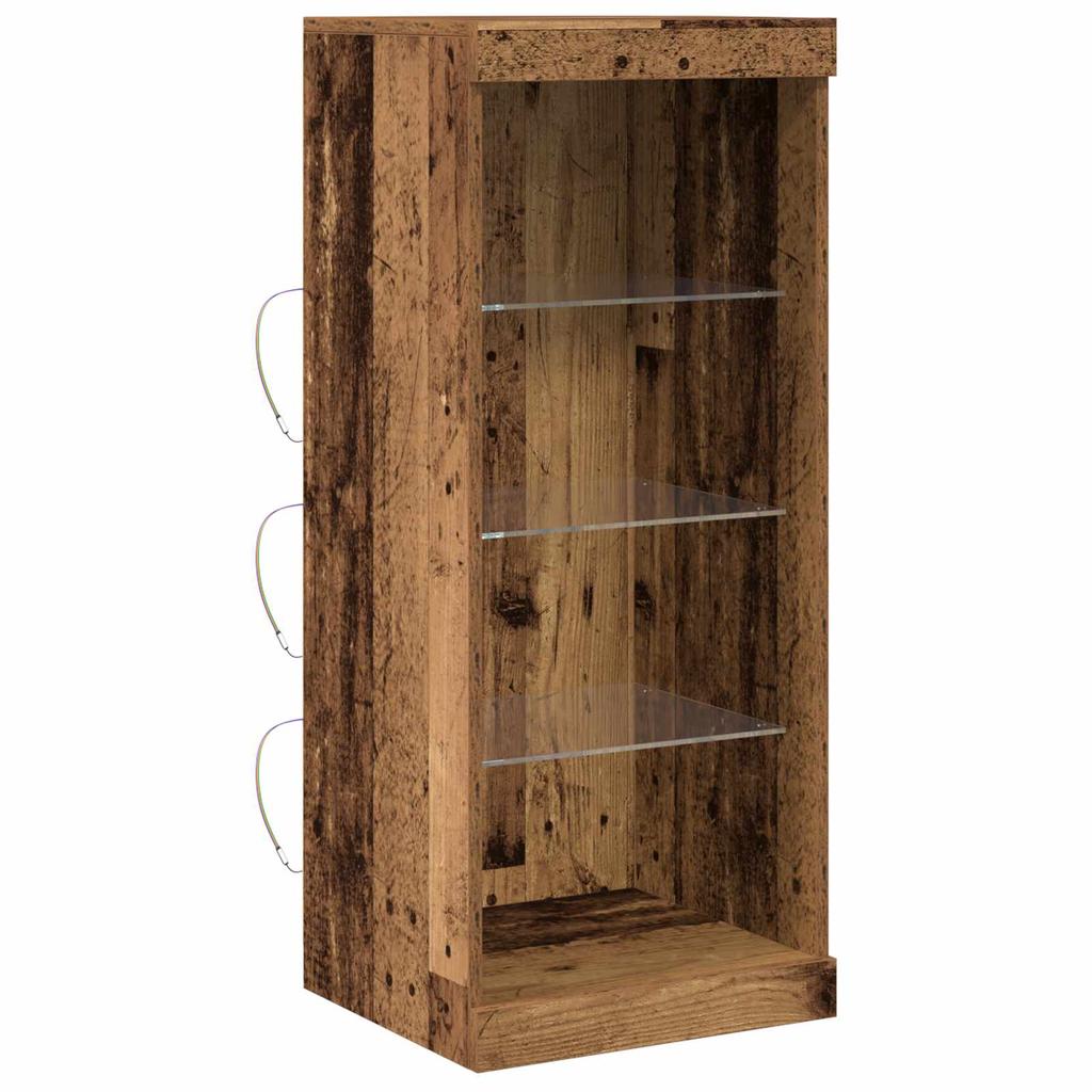LED Sideboard Reclaimed Wood Look 41 x 37 x 100 cm Engineered Wood