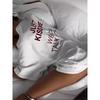 Trendy Women's Heavyweight Cotton T-shirt with Letter Print Design