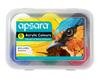 Apsara Acrylic Colour 6 Shades Kit, 6 X 10 Ml Acrylic Paint Set for Canvas, Wood, Paper, Non Toxic Multi Surface Art Use