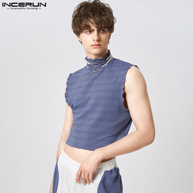 

INCERUN Летние мужские короткие топы без рукавов