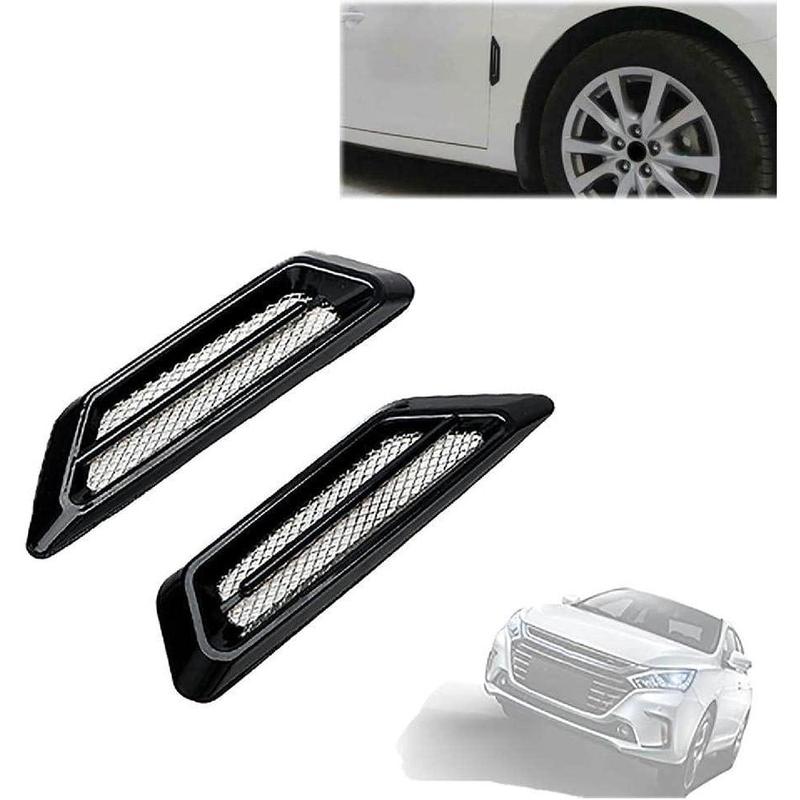 Car Fender Auto Flow Vent Fender Intake Grille Air Net Door Hood Side Sticker for Most Car Models Sedans, SUVs, and Trucks