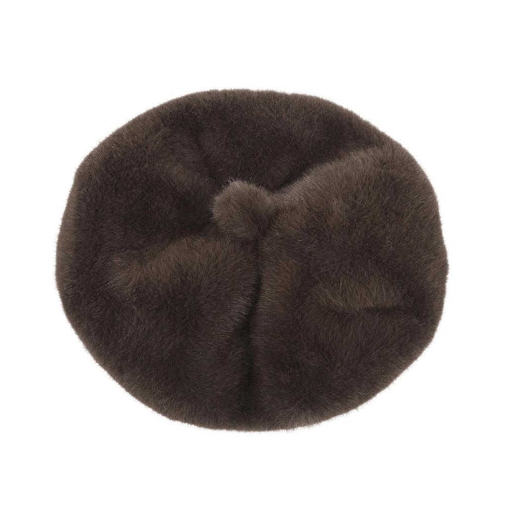 Women Winter Fashion  Imitation Mink Hair Mother Hat Whole Mink Imitation Fur Hat Casual Warm Beret Tide