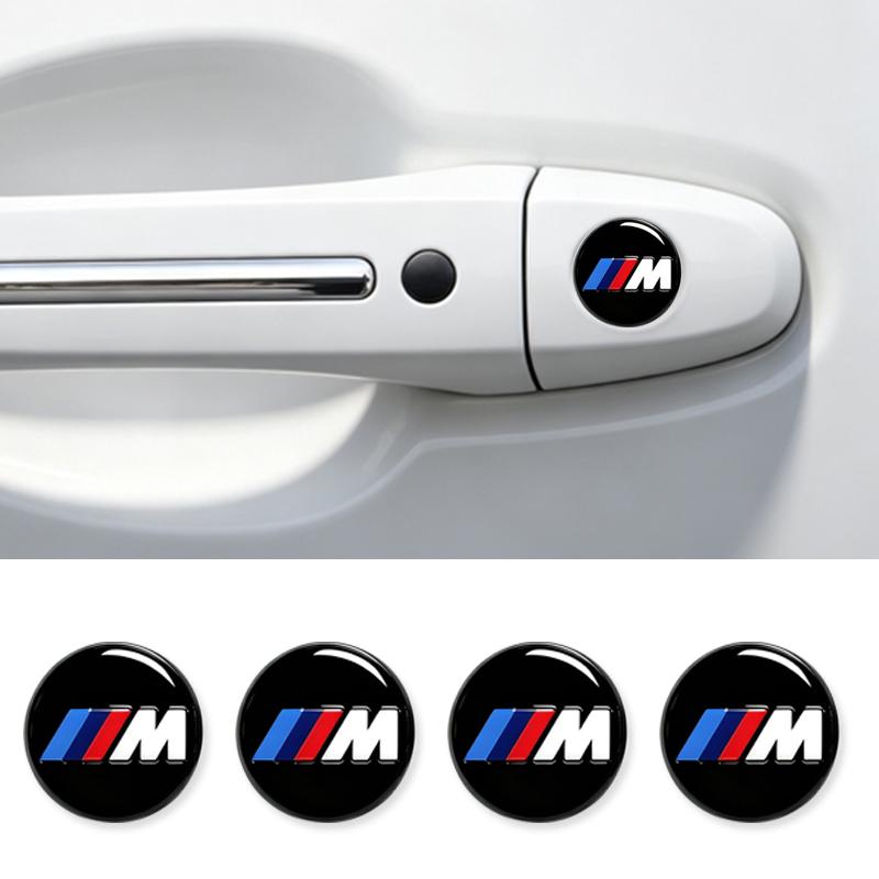 For BMW M X1 X3 2/4pcs Car Door Lock Keyhole Protector Stickers For BMW M 1 3 Series X3 E46 E90 E60 F30 F10 E39 E36 F20 G30 G20 E87 E92 E91 E30