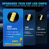 New H7 LED Headlight 30000LM 7035 CSP Chips 1:1 MINI Size Plug and Play Auto Lamp 6000K Wireless Turbo Fog Light With Fan 2025