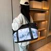 Landschaftsdruck erweiterbare Multi-Pocket tragbare Reisetasche Trocken- und Nassabtrennung Sport-Fitness-Tasche kann Teleskopgriff abdecken