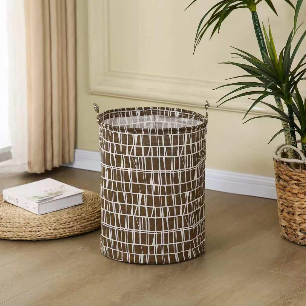 Houndstooth Foldable Laundry Hamper - Thickened Storage for Dorms, Toys, and Bathroom.