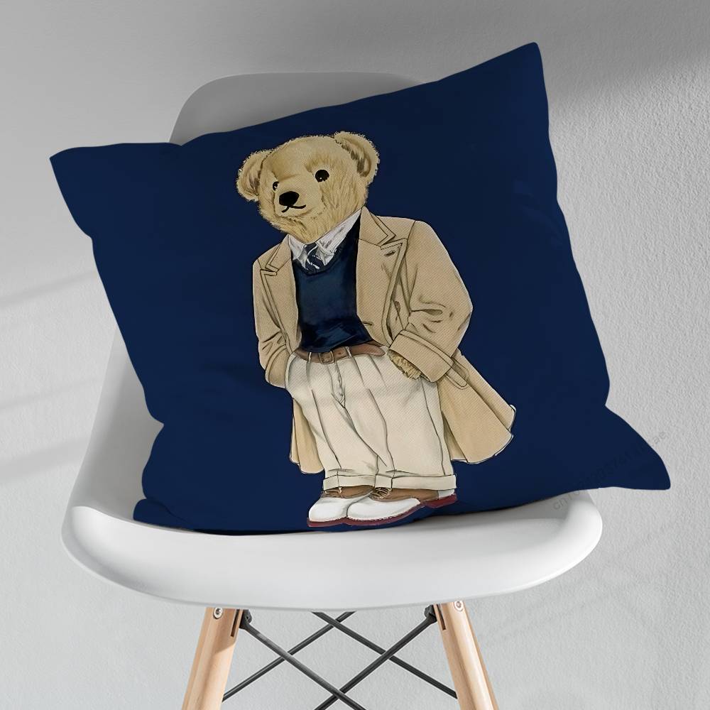 Fashion BBears Cool Art Various Sizes Square Pillow Case For Car Home Bedchamber Decor Birthday Gift