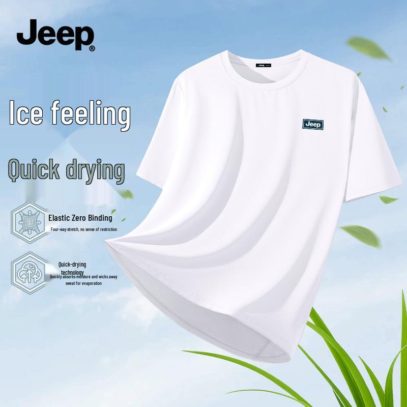 

JEEP Men s Quick-Dry Breathable Short Sleeve T-Shirt 5XL