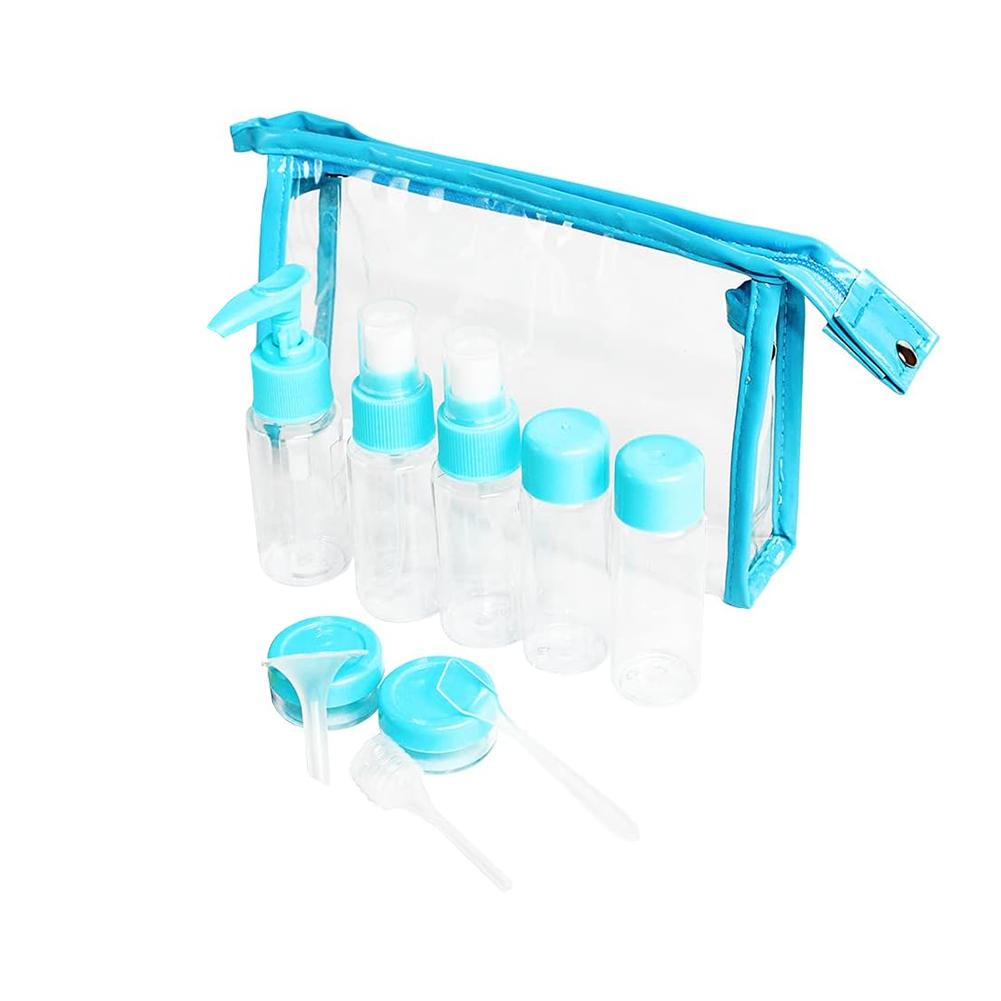 

Travel Bottles for Toiletries Squeezable Toiletries Containers Leak Proof TSA Approved with Toiletry Bag for Shampoo Conditioner синій