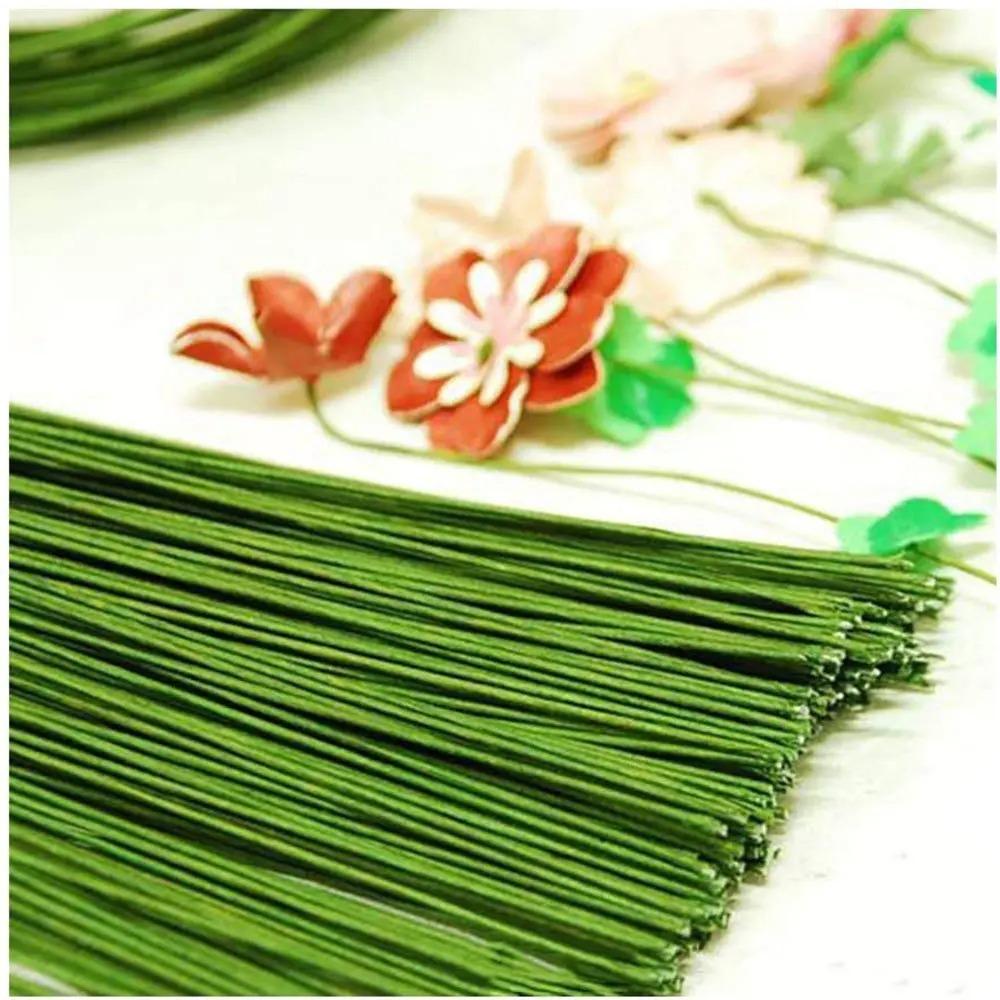 100Pcs Iron Wire Paper Floral Wire 40cm Artificial Branches Twigs  Home Decor