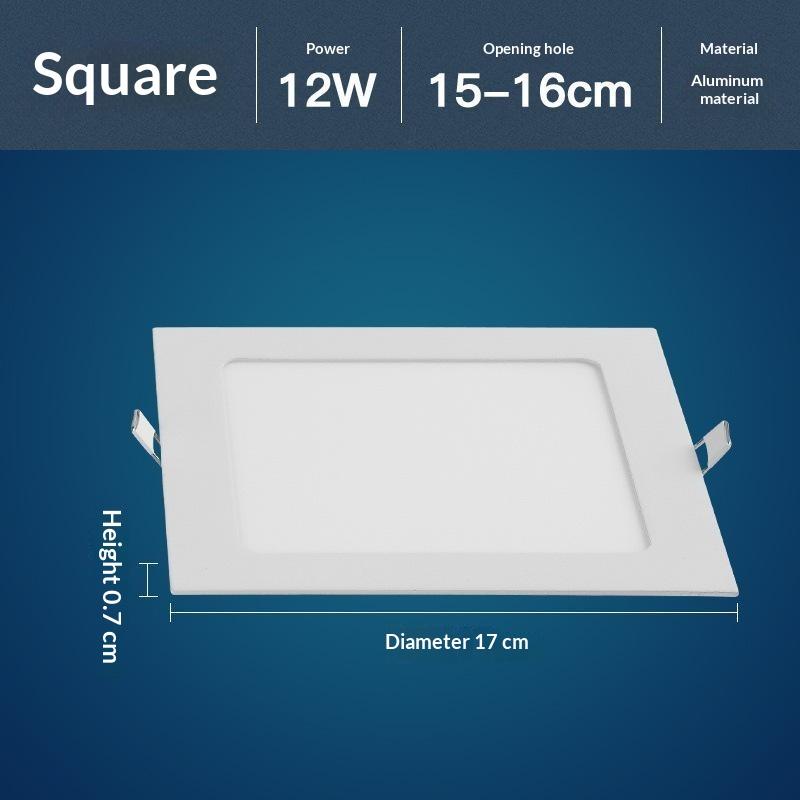 LED-Downlight Dimmbar 3W 6W 9W 12W Quadratisch Rund LED-Spotlicht AC110V/220V Deckenlicht Innen Einbau-Downlight