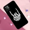 Rock Roll Skull Phone Case For iPhone 17 Pro Max 11 14 15 16 Pro Max Plus 12 13 Mini 17 Air 16e Back Cover