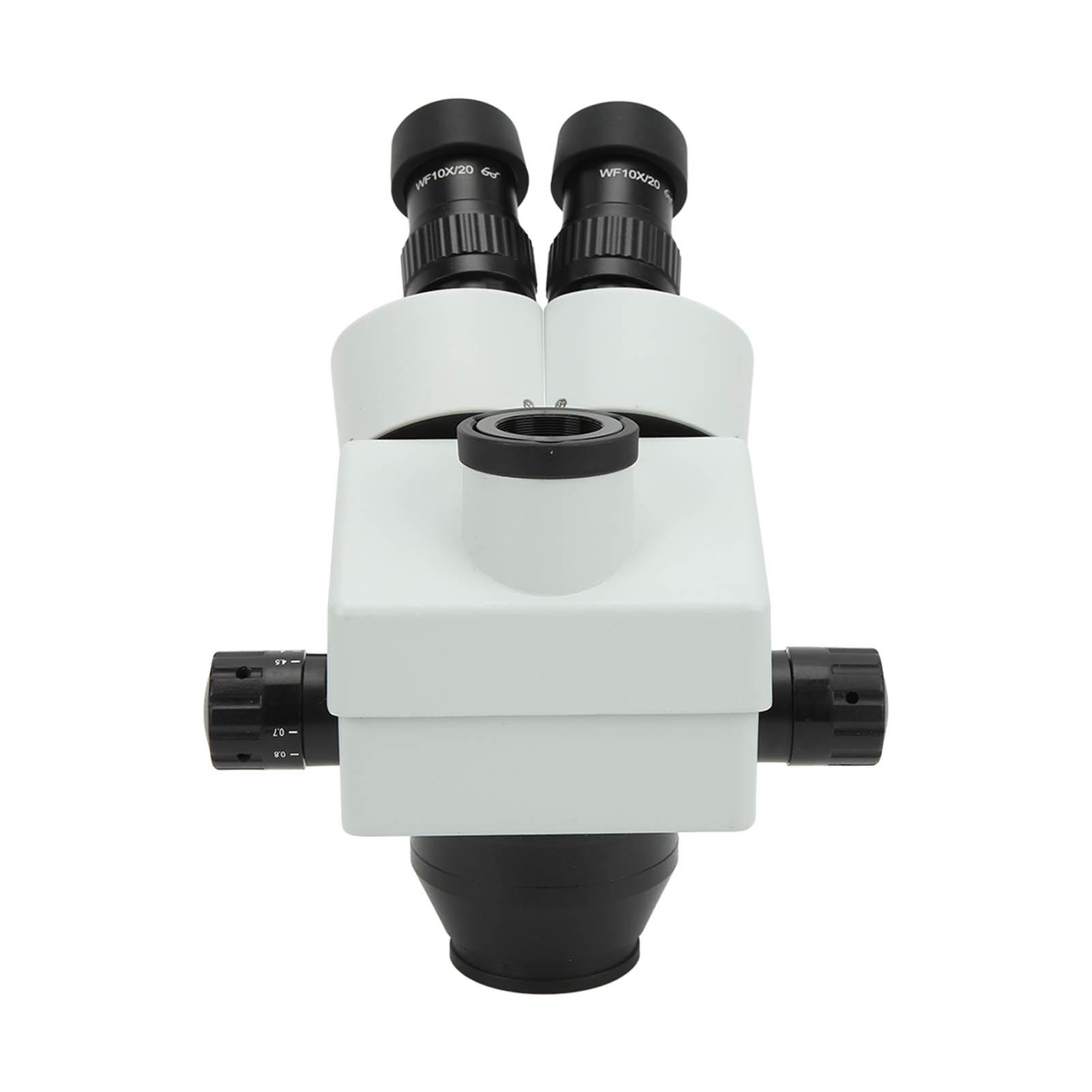 

3.5X45X Zoom Stereo Microscope Head with 0.5X+0.5X Object Lens Trinocular Microscope Head