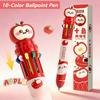 Cute Cartoon 10 In 1 Multicolor Ballpoint Pen Retractable Multi Color Gel Pens