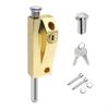 Aluminum Alloy Framed Door Lock Thickened Vertical Barrel Bolt Latches Antitheft Glass Door Lock for Home Commercial