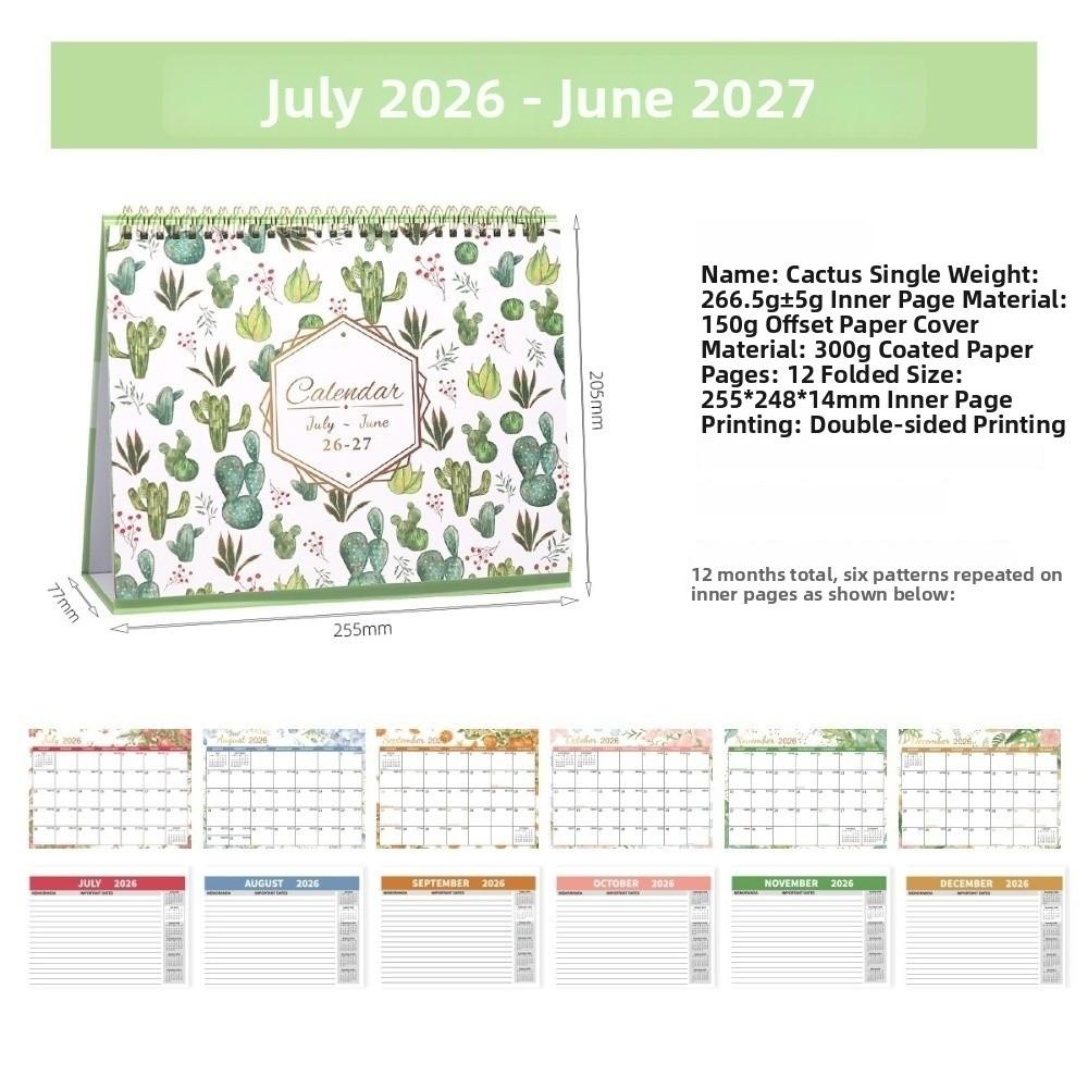 Daily Schedule Desktop Calendar Portable Standing Flip Calendar Annual Calendar  Desktop Use