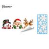 Christmas Gifts for Friends Window Stickers, Static Cling Santa Claus Snowman Reindeer Decals, Cute Animal Art Holiday Glass Clings Home Storefront