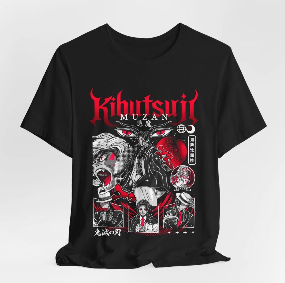 

Kibutsuji Muzan Graphic Tee Unisex Anime T-Shirt Demon Slayer Fan Tee 3XL