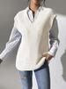 College Women's Vest European and American Women's Clothing Spring and Autumn New V-Neck Simple Vest Machine-woven Sweater Vest M677