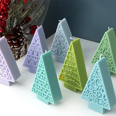 3D Weihnachtsbaum Kerzen Silikonformen DIY Geometrische Kiefer Weihnachtskerze Bastelgeschenke Herstellung Heimdeko Zubehör