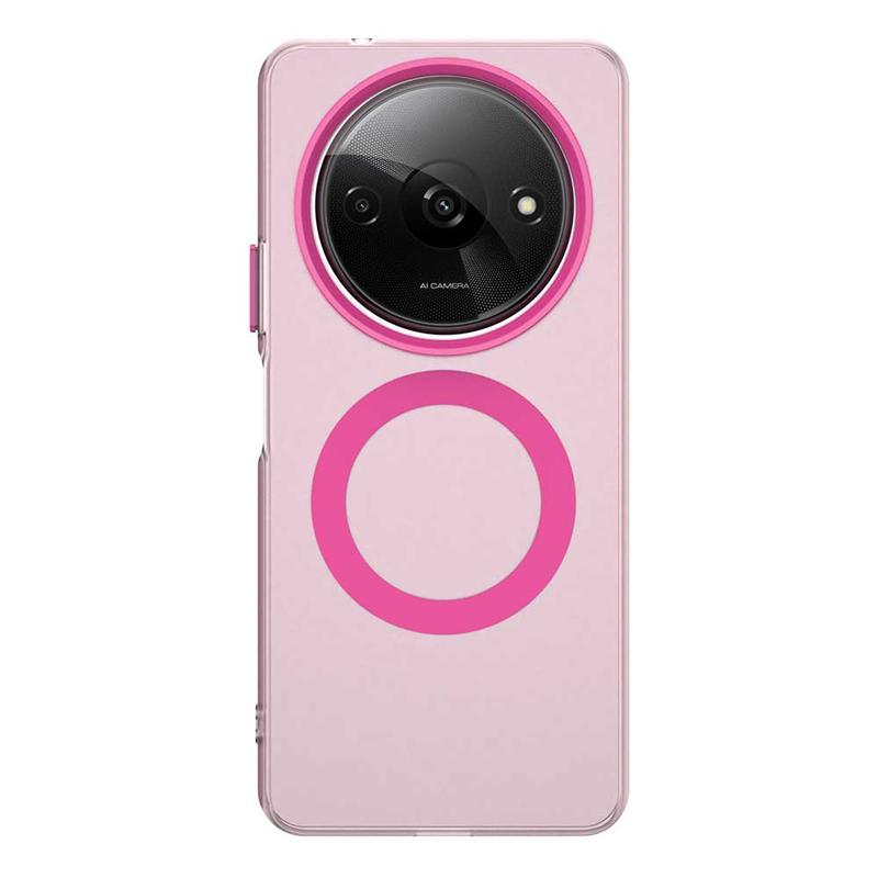 Transparent Case For Xiaomi Poco C61 Case For Poco C61 Magnetic Adsorption Wireless Charge Cover For Poco C61 Case 6.71 inch