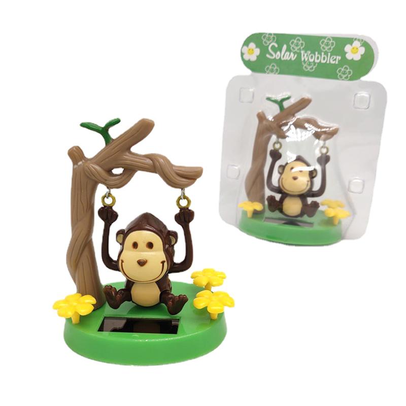 Solar Ornaments Bobblehead Doll Swing Monkey Gift Kids Creative Interior Car Supplies