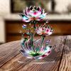 1 Piece of 2D Acrylic Crystal Lotus Ornament, Suitable for Valentine's Day, Home, Office, with Indoor and Outdoor Art Decoration