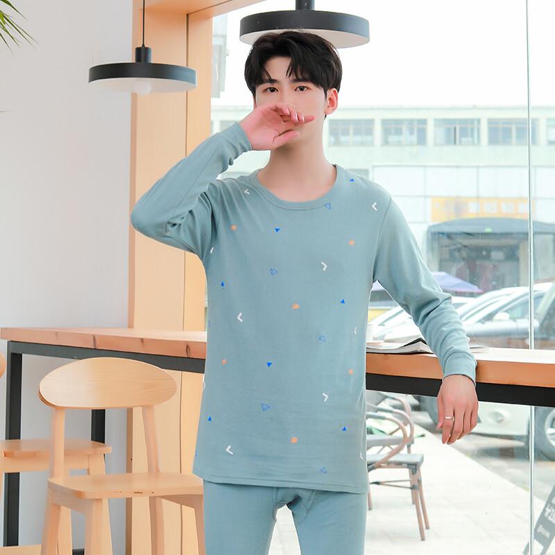 Nan Ji Ren Men's Pure Cotton Thermal Underwear Set