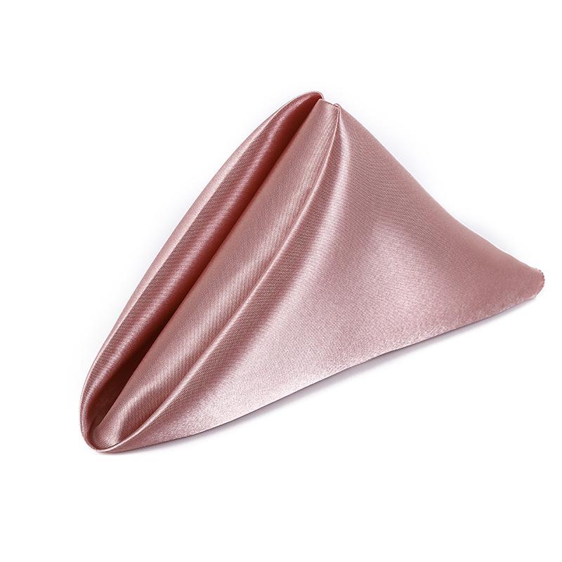 High-Density Satin Napkin – Wedding Style Solid Color Overlock Placemat Tablecloth with Flower Design.