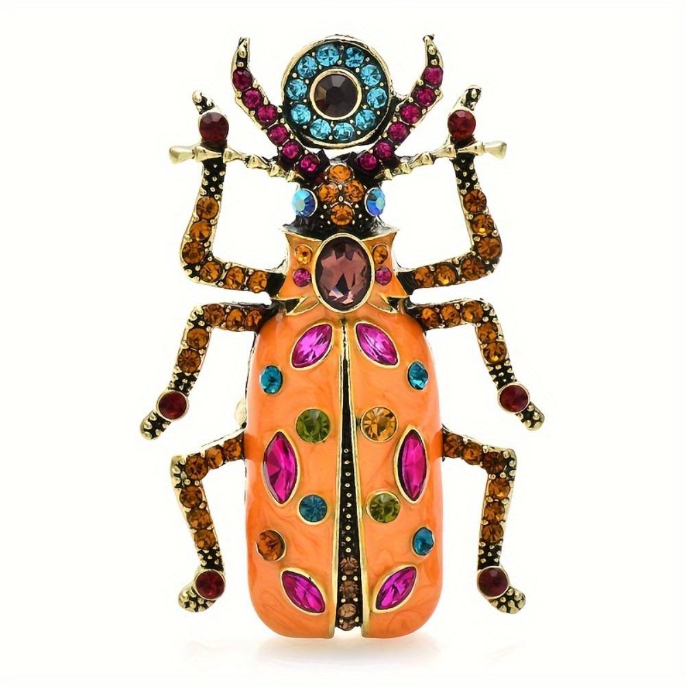 

Crystal Spider Brooch. Shiny accessory for hats, scarves & pants. A unique gift for fashion lovers.