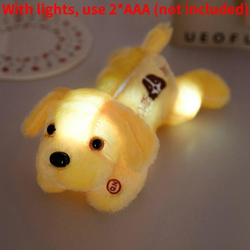

Color Glowing Dog Plush Toy Animal Puppy Stuffed Doll Decorations Gift Kids Yellow,35cm