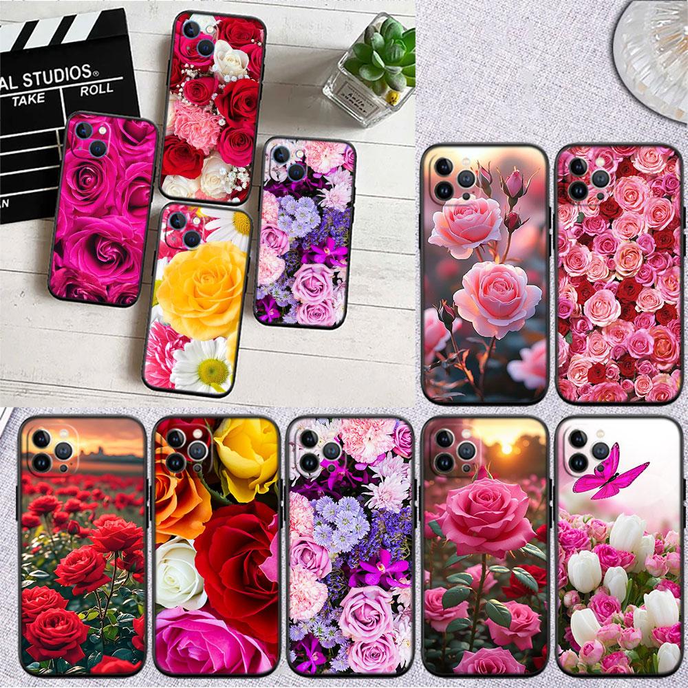 LO15 Beautiful Roses Flower Case for Motorola Edge 60 60s 70 G86 G56 G54 E14 G04S G45 G54 G64 S30 S50 X30 X40 X50 Pro Power