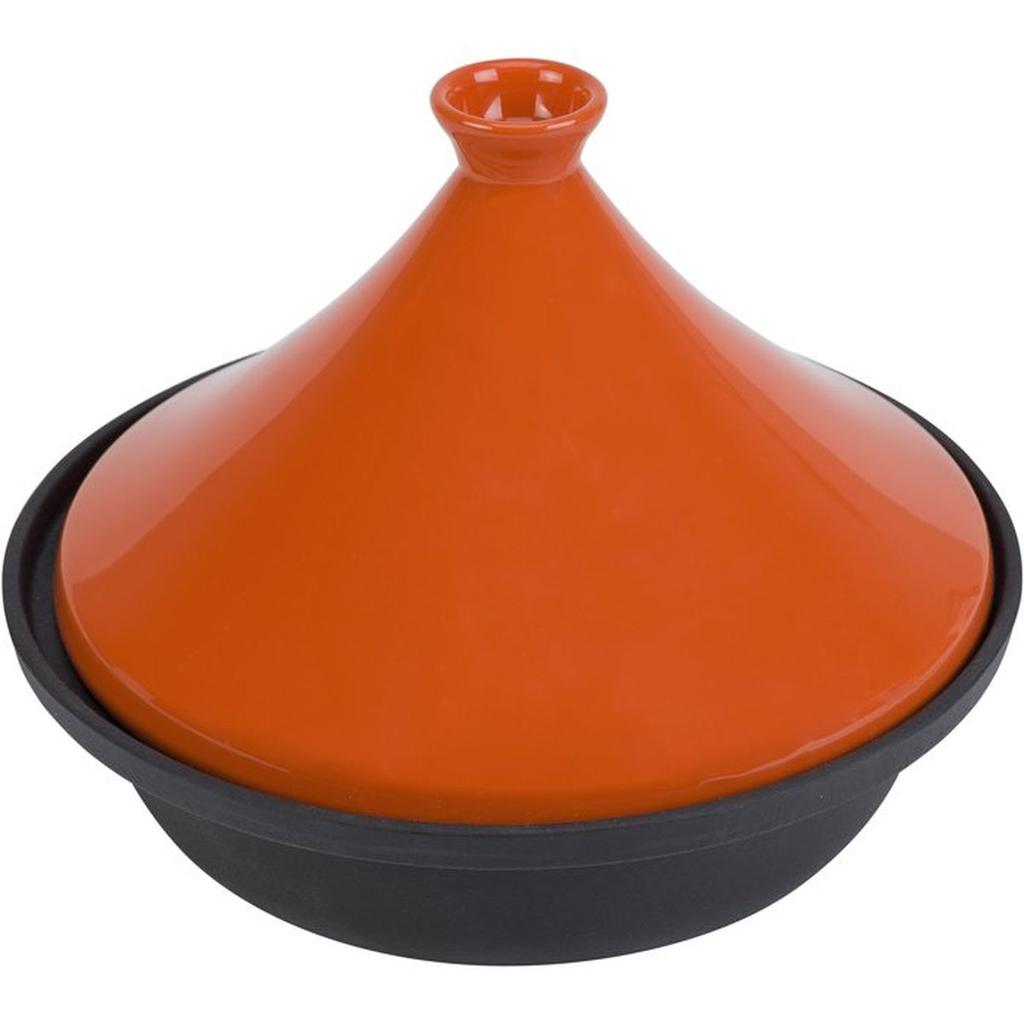Tajine en fonte - COSY & TRENDY - Tous feux dont induction - Ø 30 cm - Orange / Noir