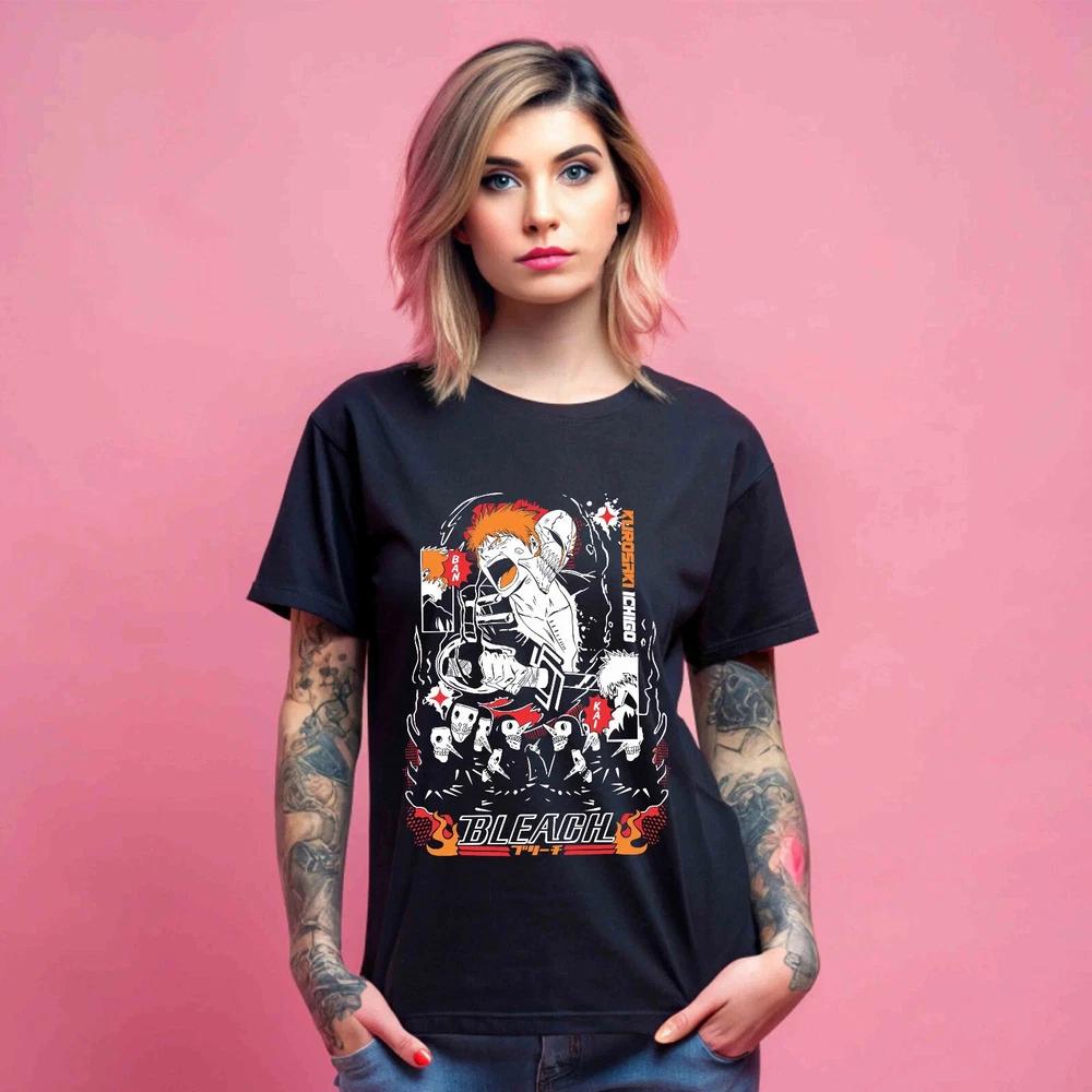 Anime Bleach Ichigo Kurosaki Moon Kawai Anime T Shirt S